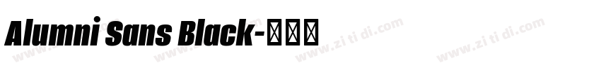 Alumni Sans Black字体转换